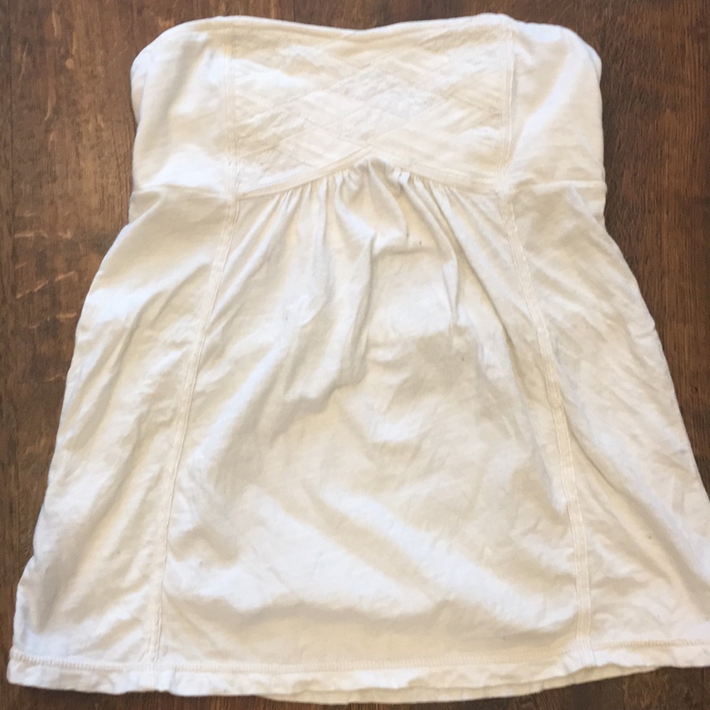 Cute cream- colored strapless top